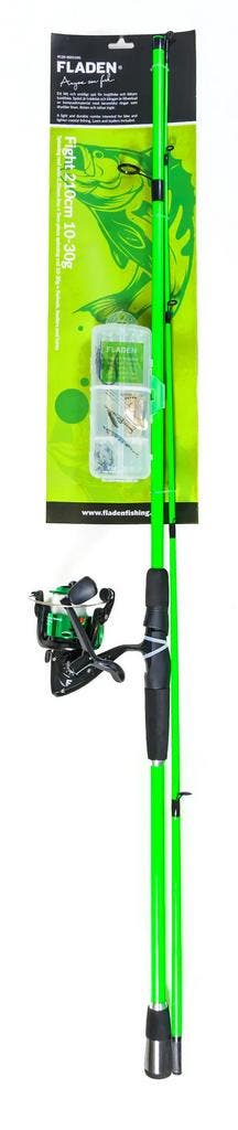 Fladen Flight Spin Combo 2.10m Limegroen (10-30g), Verzenden, Nieuw