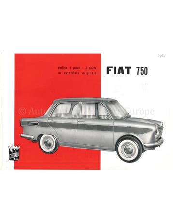 1961 MORETTI FIAT 750 BROCHURE, Nieuw, Author