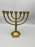 Joodse kandelaar – Menora – - Kandelaar - Brons - Menora