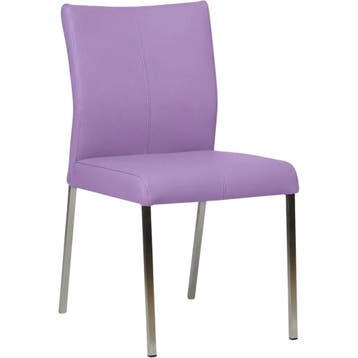 Leren eetkamerstoel Basic - Toledo Lila (lichtpaars) -, Huis en Inrichting, Stoelen, Overige kleuren, Nieuw, Leer, Ophalen of Verzenden