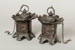 Lantaarn - Antieke hangende lantaarns (paar), zeskantig