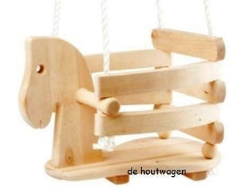 babyschommel - schommelpaard - houten babyschommel, Kinderen en Baby's, Ophalen of Verzenden, Nieuw, Overige typen
