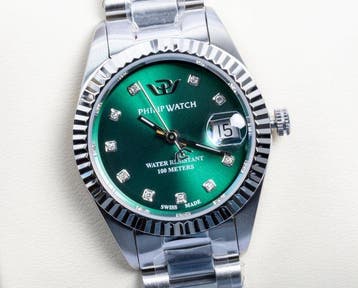 Philip Watch - Caribe Urban - Diamonds - Royal Green - Swiss, Nieuw