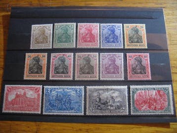 Duitse Rijk - DR Germania MiNr. 84II-97II postfris, Gestempeld