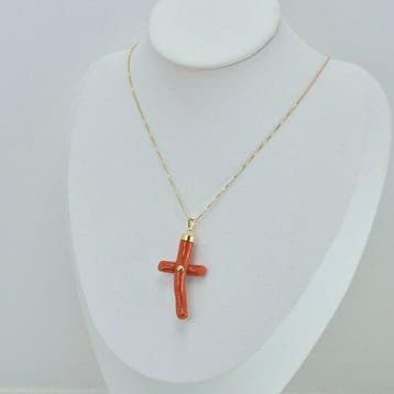 Koraal - Zilver, Verguld, Zonder voorbehoud - Ketting met