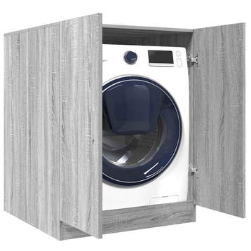 vidaXL Wasmachinekast 71x71,5x91,5 cm grijs sonoma, Witgoed en Apparatuur, Verzenden, Nieuw