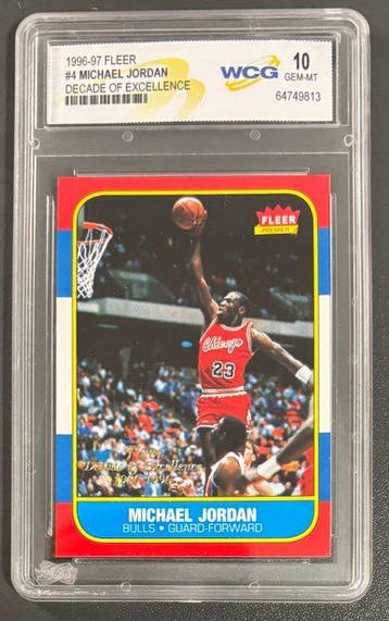 1996/97 Fleer Decade of Excellence Michael Jordan #4 10 - 1, Nieuw