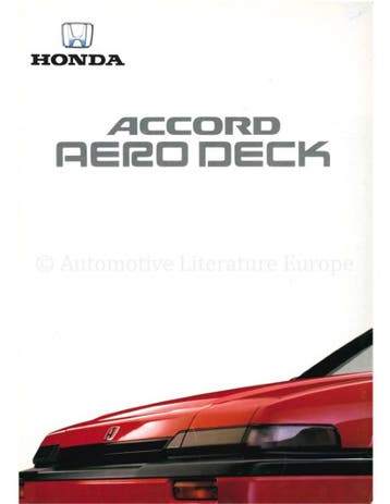 1988 HONDA ACCORD AERO DECK BROCHURE NEDERLANDS, Nieuw, Honda, Author
