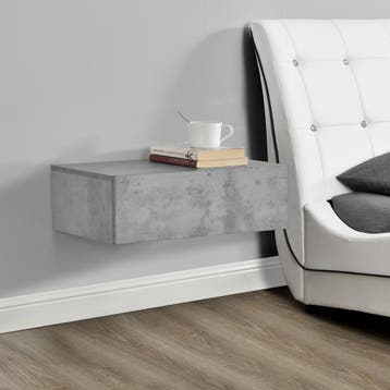 Wandplank met lade zwevend 46x30x15 cm betonkleurig, Verzenden, Nieuw