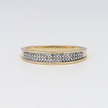 Ring - 14 karaat Geel goud Diamant (Natuurlijk), Sieraden, Tassen en Uiterlijk, Ringen, Nieuw