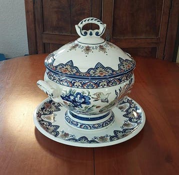 Vieux Rhodes Boch - Tureen - Aardewerk, Glazuur, Keramiek -