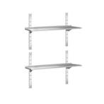 GGM Gastro | Dubbele RVS wandplank PREMIUM - 1400x400mm |, Verzenden, Nieuw in verpakking, RVS Meubilair