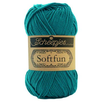 Scheepjes Softfun - 2604 blauw/groen - Katoen/Acryl Garen, Ophalen of Verzenden, Nieuw
