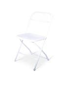 Klapstoel kunststof Cannes wit frame - witte zitting (Poef), Verzenden, Nieuw