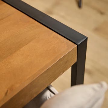 Rechthoekige eettafel Boaz naturel mangohout 200 cm |, Ophalen of Verzenden, Nieuw