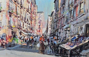 Enrico Aprile (1943-1998) - Mercatino napoletano