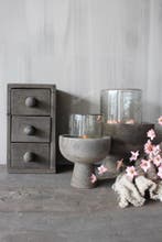 LUKSA houten ronde vijzel pot op voet 24 x 19 cm, Ophalen of Verzenden, Nieuw