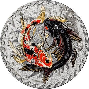 Niue. 1 Dollar 2024 Koi Fish Meteorite Coin Aletai, 1 Oz