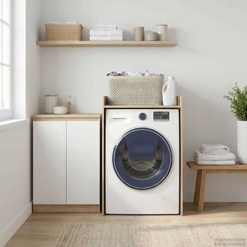 vidaXL Wasmachinekast met opslag Sonoma 67,5 x 62 x 97 cm, Huis en Inrichting, Kasten | Overige, Verzenden, Nieuw