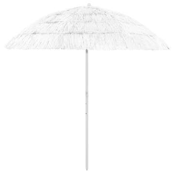 vidaXL Strandparasol Hawaï 240 cm wit, Verzenden, Nieuw, 2 tot 3 meter, Strandparasol