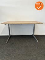 Ahrend 500 - Handmatig verstelbaar bureau - 140x80cm - tweed, Werkplek, Ophalen of Verzenden, Gebruikt, Bureau