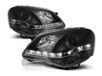 LED dagrijverlichting koplamp units Black geschikt voor VW, Auto-onderdelen, Verlichting, Verzenden, Nieuw, Volkswagen