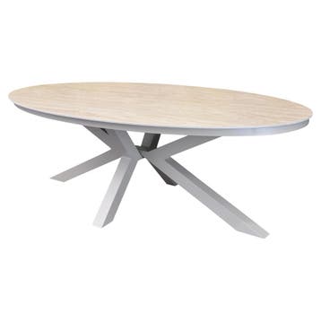 Talitha dining tuintafel 220x114xH75 cm ovaal latte, Tuin en Terras, Tuintafels, Ophalen of Verzenden, Nieuw