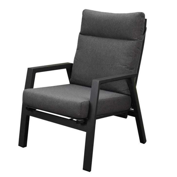 Vegas lounge tuinstoel verstelbaar aluminium antraciet, Tuin en Terras, Tuinstoelen, Nieuw, Aluminium, Ophalen of Verzenden