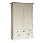 Landelijk Klassiek - Kledingkast Brighton - Hout - Wit, Nieuw, Grenenhout, Landelijk, klassiek, robuust, massief, Scandinavisch