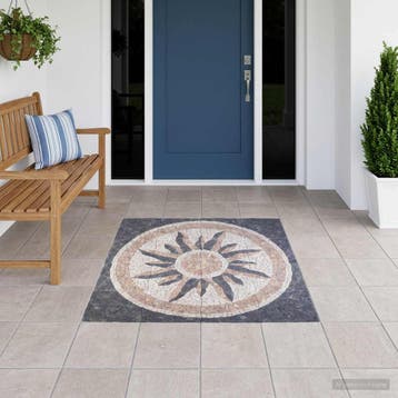 vidaXL Mozaïektegels Zonnepatroon veelkleurig 120 x 120 cm, Verzenden, Nieuw