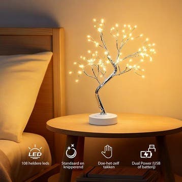 Aigostar Lichtboom met Lichttakken - USB & Batterij - Met af, Verzenden, Zo goed als nieuw