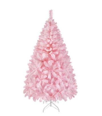 2dekans | Yaheetech Kunstkerstboom 154 cm - Roze - 398, Ophalen of Verzenden, Zo goed als nieuw