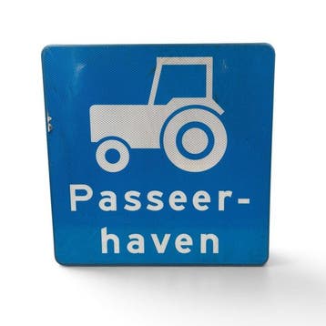 Verkeersbord Passeerhaven tractor - Verkeersbord - Metaal