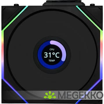 Lian Li UNI FAN TL Wireless LCD Reverse Blade 140mm Black, Verzenden, Nieuw