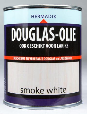 Hermadix Douglas-olie - Smoke white - 0,75 liter, Wit, Nieuw, Beits, Ophalen of Verzenden