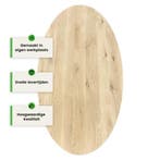 Eiken tafelblad ovaal - 4cm dik eiken, Verzenden, Nieuw
