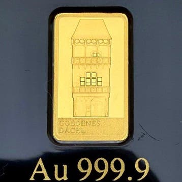 Oostenrijk. Gold bar Goldenes Dachl, oro , 1/200 Oz (.999)