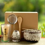 6-Delige Japanse Matcha Theeset met Kom en Bamboe Garde, Verzenden, Nieuw