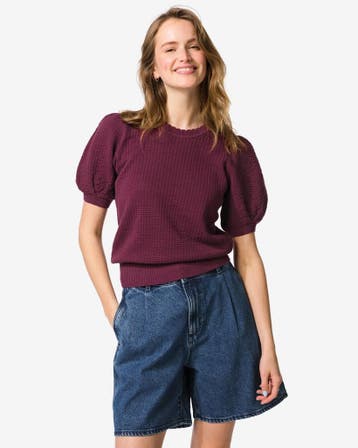 HEMA Damesshort wide fit denim middenblauw, Verzenden, Nieuw
