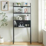 Bureau Storfjord met planken 183,5x80x40 cm zwart [en.casa], Verzenden, Nieuw