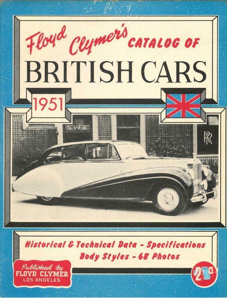 FLOYD CLYMER'S CATALOG OF BRITISH CARS, Boeken, Auto's | Boeken, Gelezen, Algemeen, Verzenden
