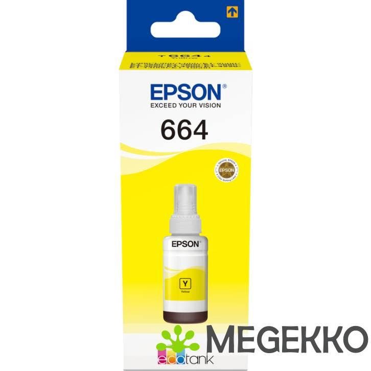 Epson T6644 Geel 70ml inkt voor ecotank, Computers en Software, Printerbenodigdheden, Nieuw, Verzenden