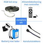 Led strips op batterij | LEDStrip op accu, Verzenden, Nieuw