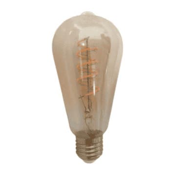 LED FILAMENT E27 EDISON DIMBAAR AMBER 6W, Ophalen of Verzenden, Nieuw