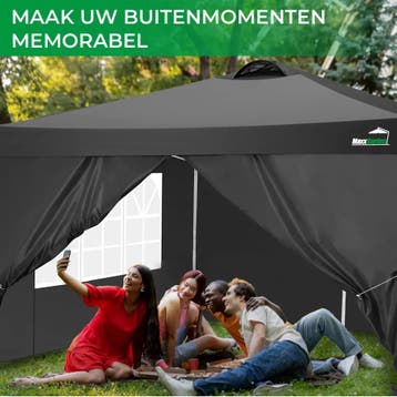 MaxxGarden Partytent 3x4m - met Zijwanden - Antraciet ret..., Verzenden, Nieuw