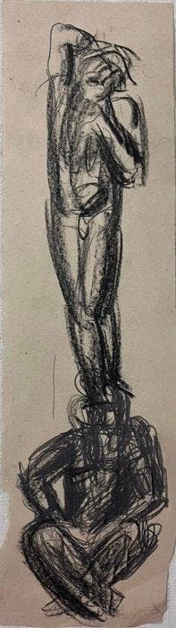 Mario Sironi (1885-1961) - Studio di Figure, Antiek en Kunst
