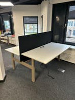 10x Duo Bureau Voorzien Van Tussenpanelen, Huis en Inrichting, Bureaus, Verzenden, In hoogte verstelbaar, Zo goed als nieuw