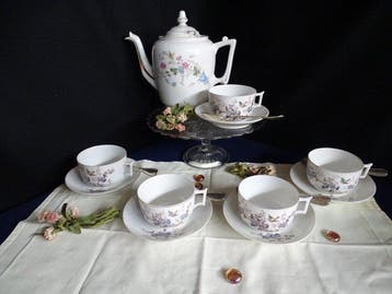 Alfred Hache & co Vierzon - Koffieservies (21) - Porselein