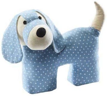 Deurstopper hond vorm lichtblauw, Verzenden, Nieuw