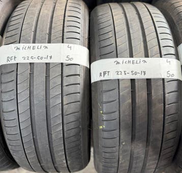 2x 225-50-17 Michelin RFT Zomer 2x 4mm €50 PerBand 225 50 17, Auto-onderdelen, Banden en Velgen, Ophalen, Gebruikt, 17 inch, Band(en)